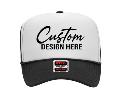 Custom Printed Foam OTTO Trucker Cap - Black/white - Print Pony™