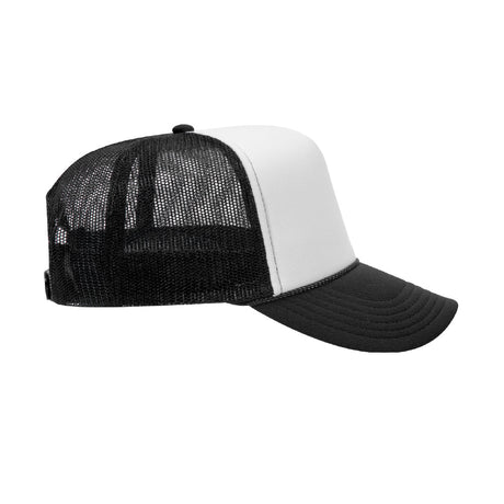 Custom Printed Foam OTTO Trucker Cap - Black/white - Print Pony™