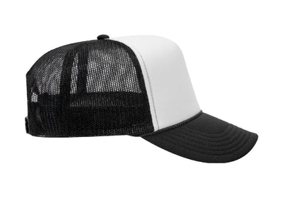 Custom Printed Foam OTTO Trucker Cap - Black/white - Print Pony™