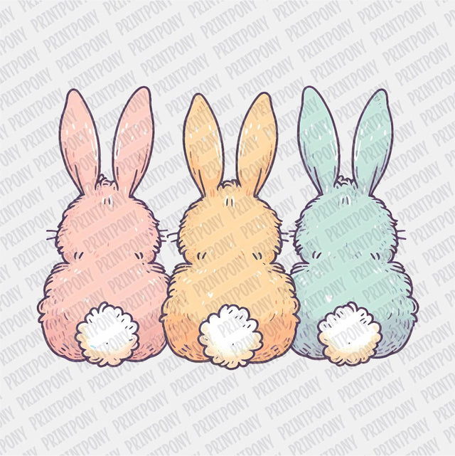 Cute Easter Bunnies DTF Transfer - Print Pony™