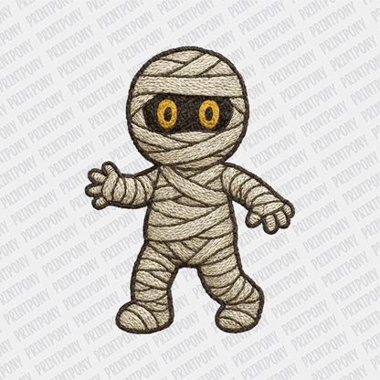 Cute Faux Embroidered Mummy DTF Transfer - PrintPony™