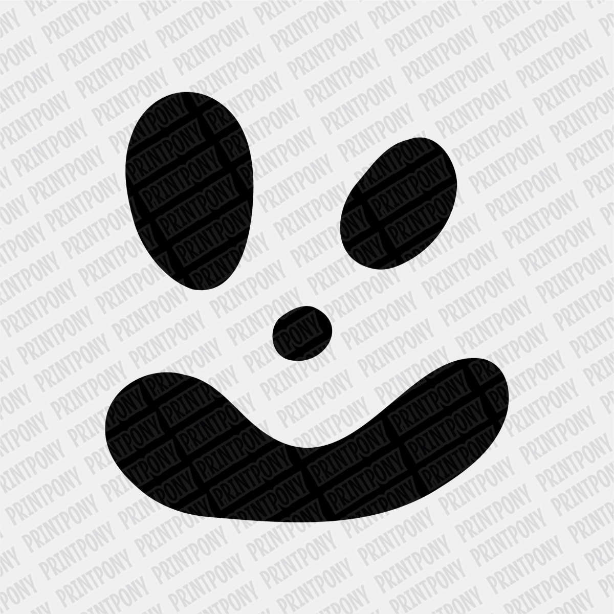 Cute Ghost Face Halloween DTF Transfer - PrintPony