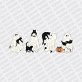 Cute Ghosts and Cats DTF transfer - Print Pony