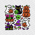 Cute Neon Halloween Collage DTF Transfer - PrintPony