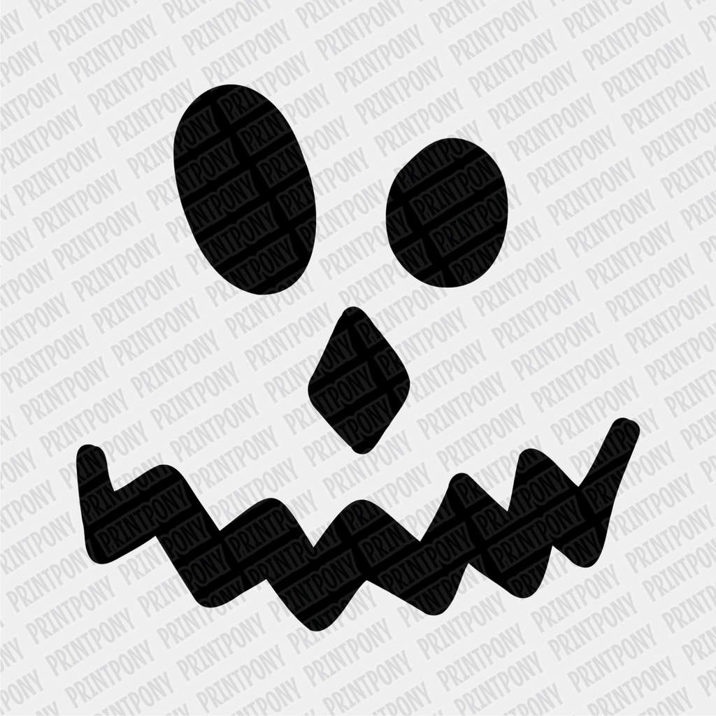 Cute Scarecrow Face Halloween DTF Transfer - PrintPony