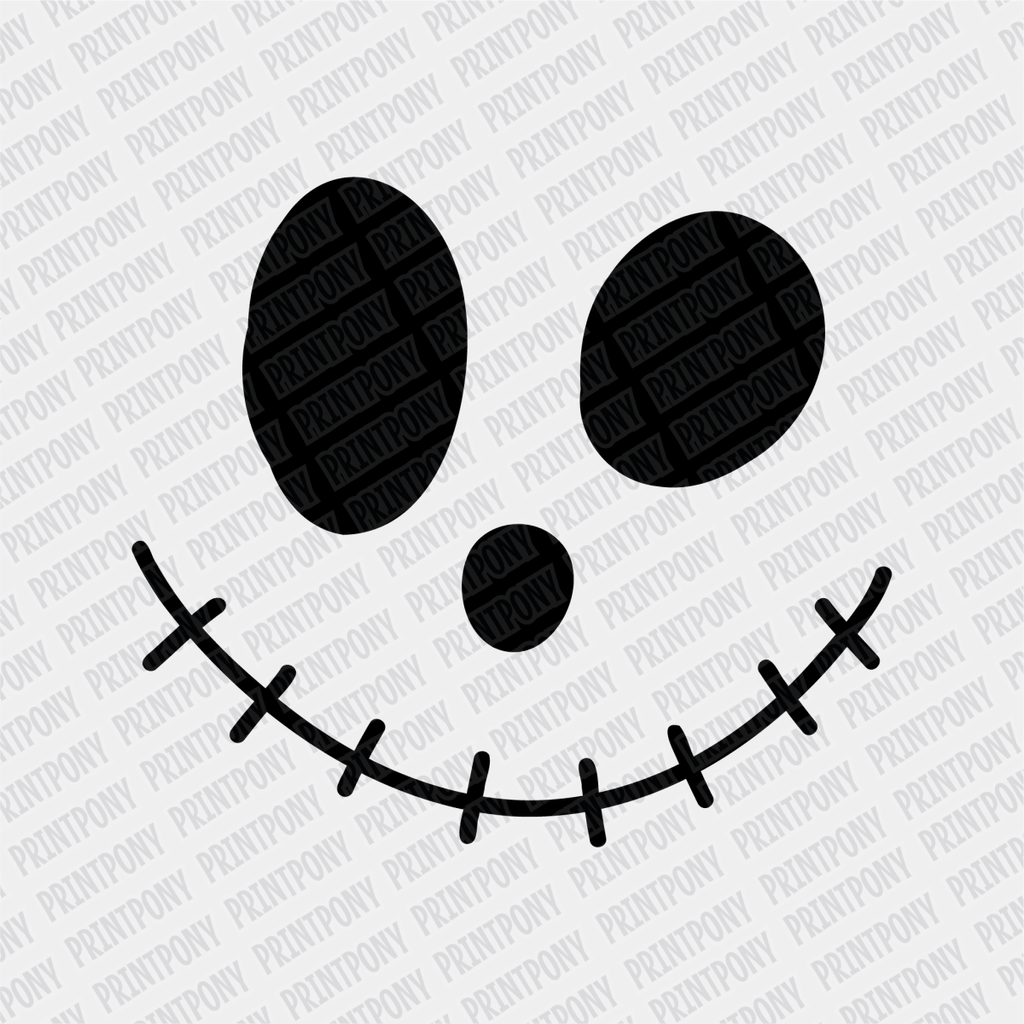 Cute Skeleton Face DTF Transfer - PrintPony