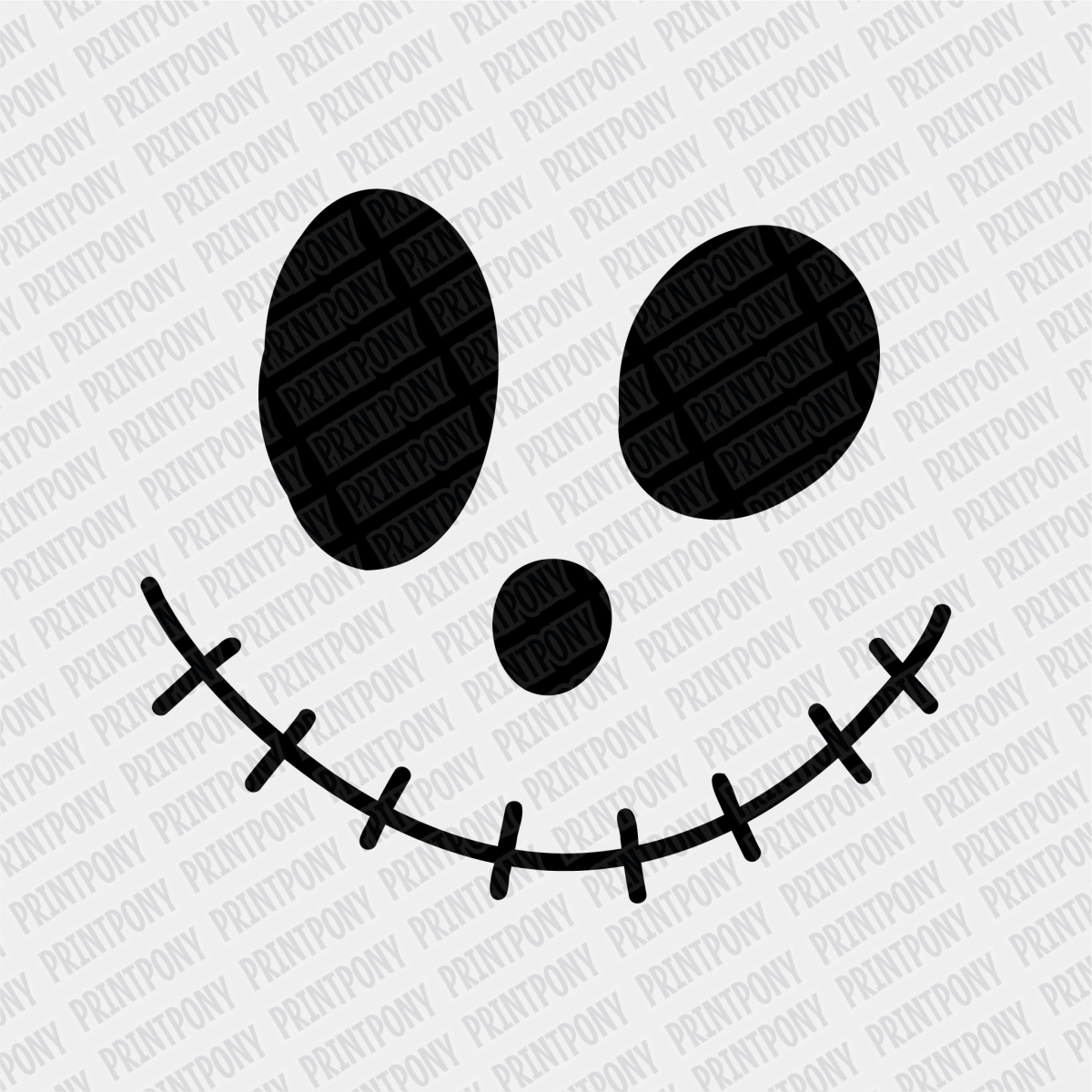 Cute Skeleton Face DTF Transfer - PrintPony™