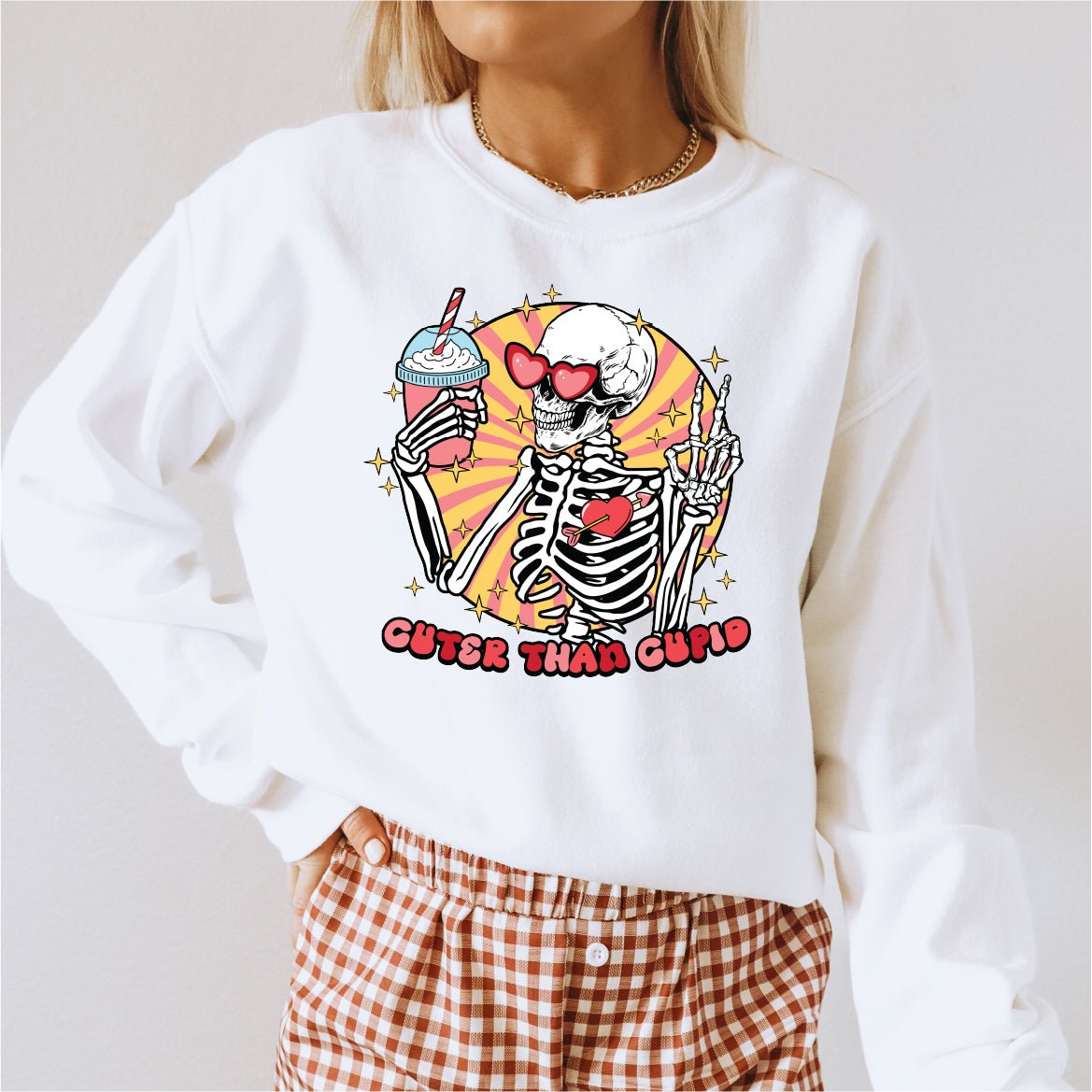Cuter than Cupid Skeleton DTF Transfer - Print Pony‚Ñ¢