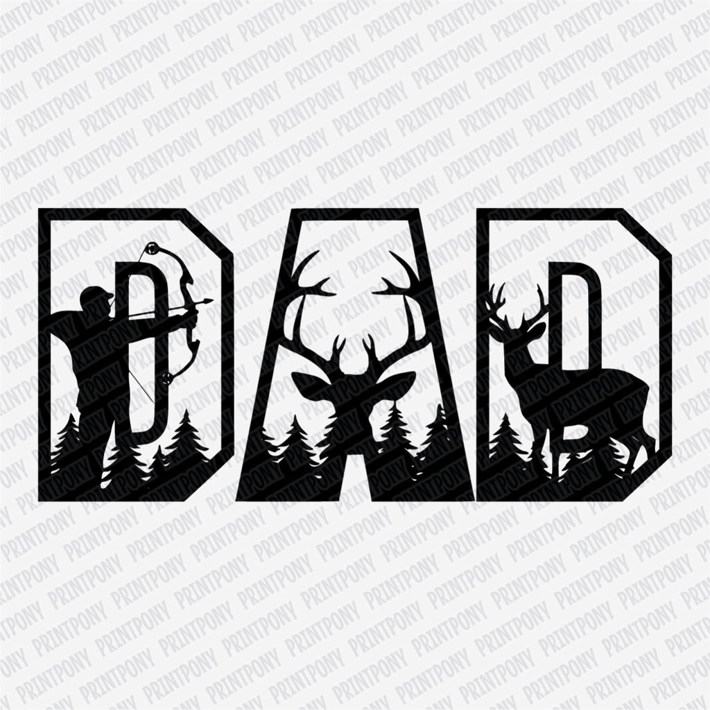 Dad Deer Hunting DTF Transfer - PrintPony®