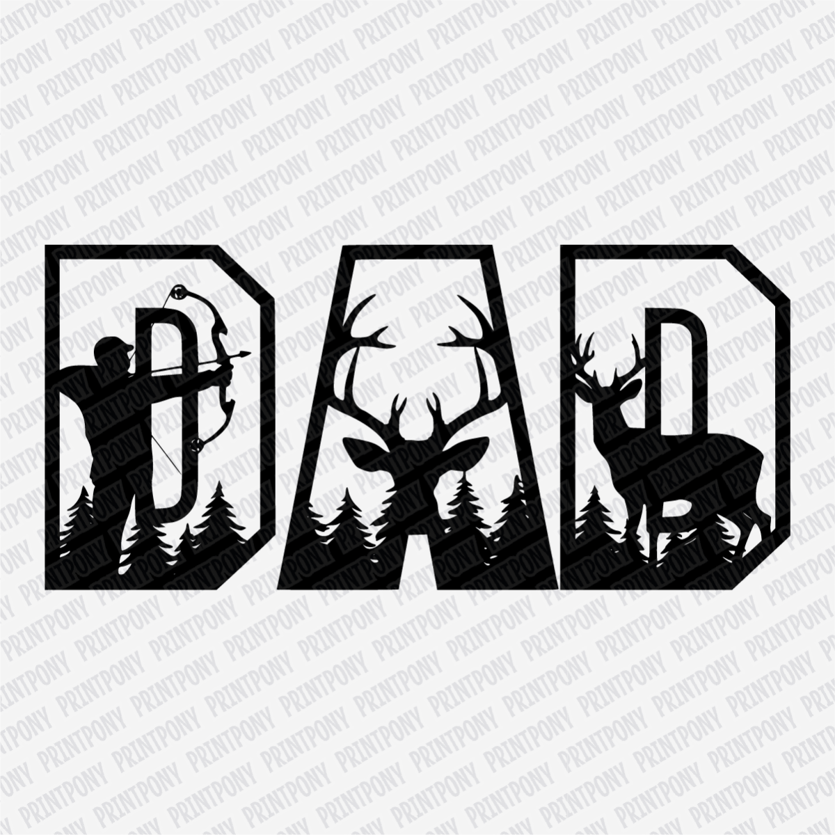 Dad Deer Hunting DTF Transfer - PrintPony®