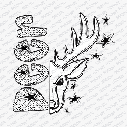 Deer Mascot Dotted Design DTF Transfer - PrintPony™