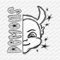 Demons Mascot Dotted Design DTF Transfer - PrintPony
