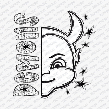 Demons Mascot Dotted Design DTF Transfer - PrintPony™