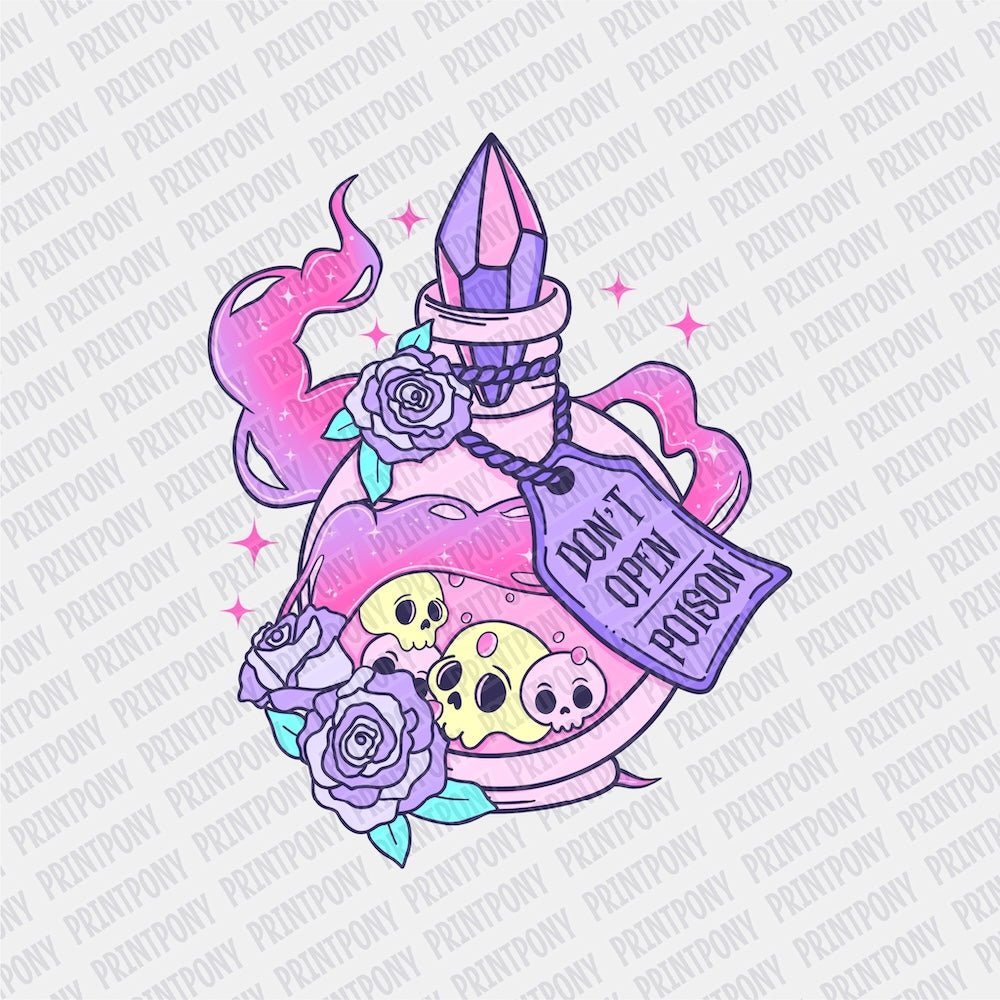 Don't Open, Poison DTF transfer - PrintPony