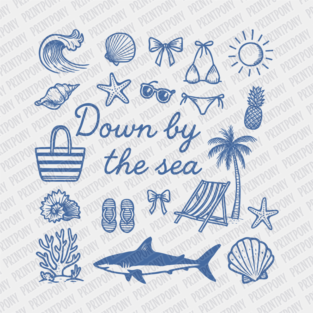 Down by the Sea Coquette - DTF transfer - PrintPony