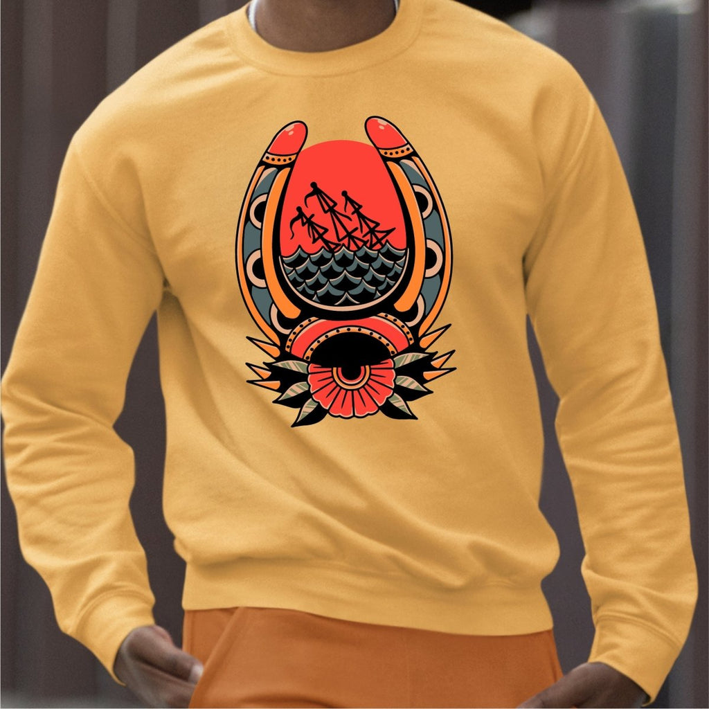 Drowned Horseshoe – Tattoo Flash DTF Transfer - PrintPony®