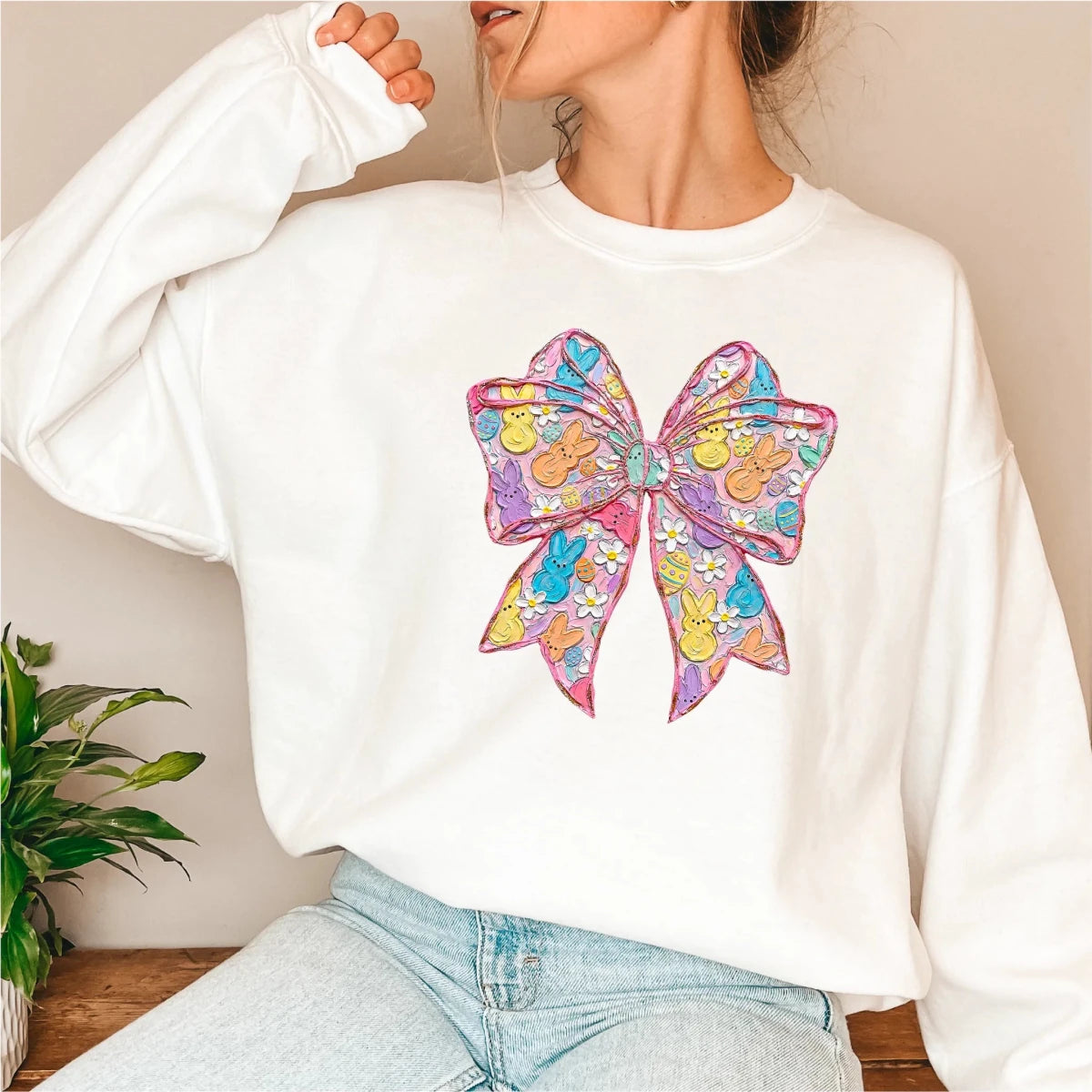 Easter Brushstroke Coquette Bow DTF Transfer - PrintPony