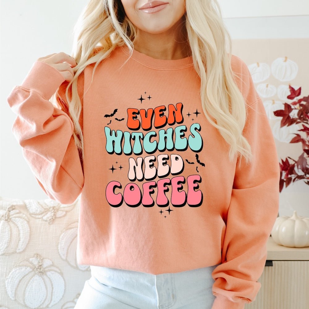 Even Witches Need Coffee DTF transfer - PrintPony