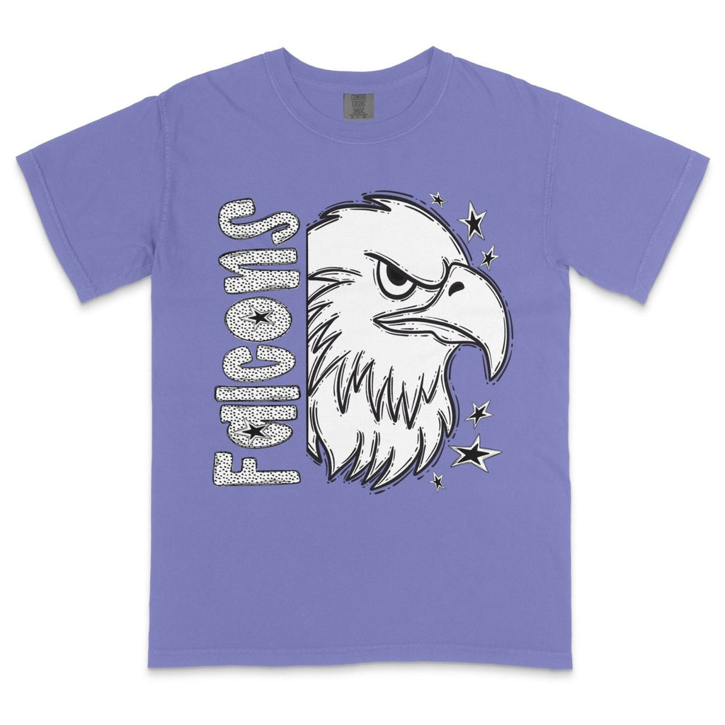 Falcons Mascot Dotted Design DTF Transfer - PrintPony