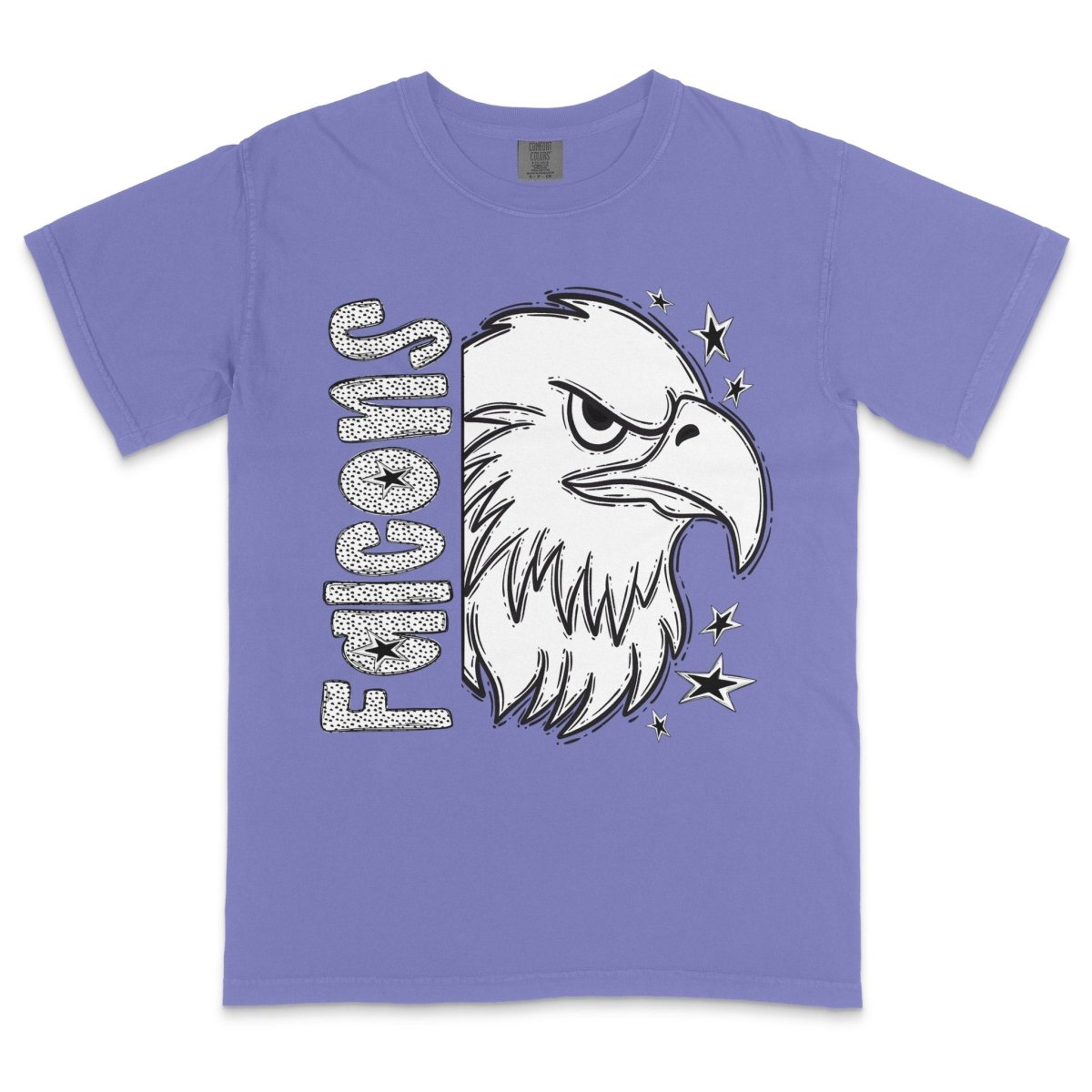 Falcons Mascot Dotted Design DTF Transfer - PrintPony