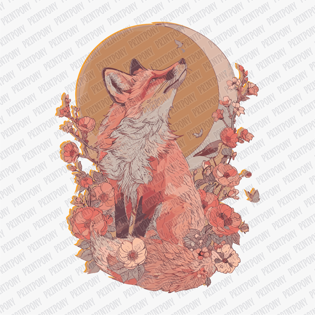 Fall Boho Floral Fox - DTF Transfer - PrintPony™