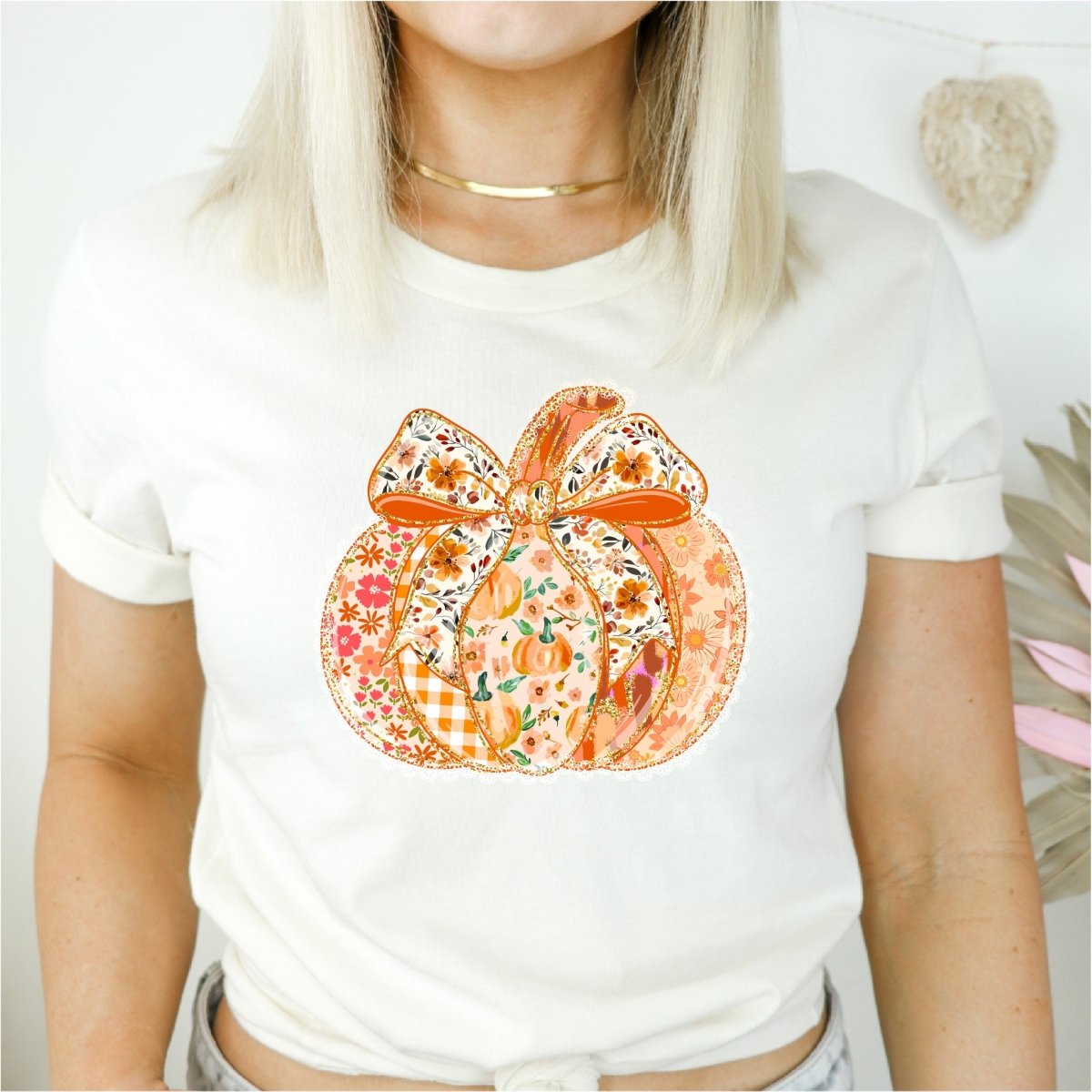 Fall Coquette Pumpkin with Lace - DTF Transfer - PrintPony™