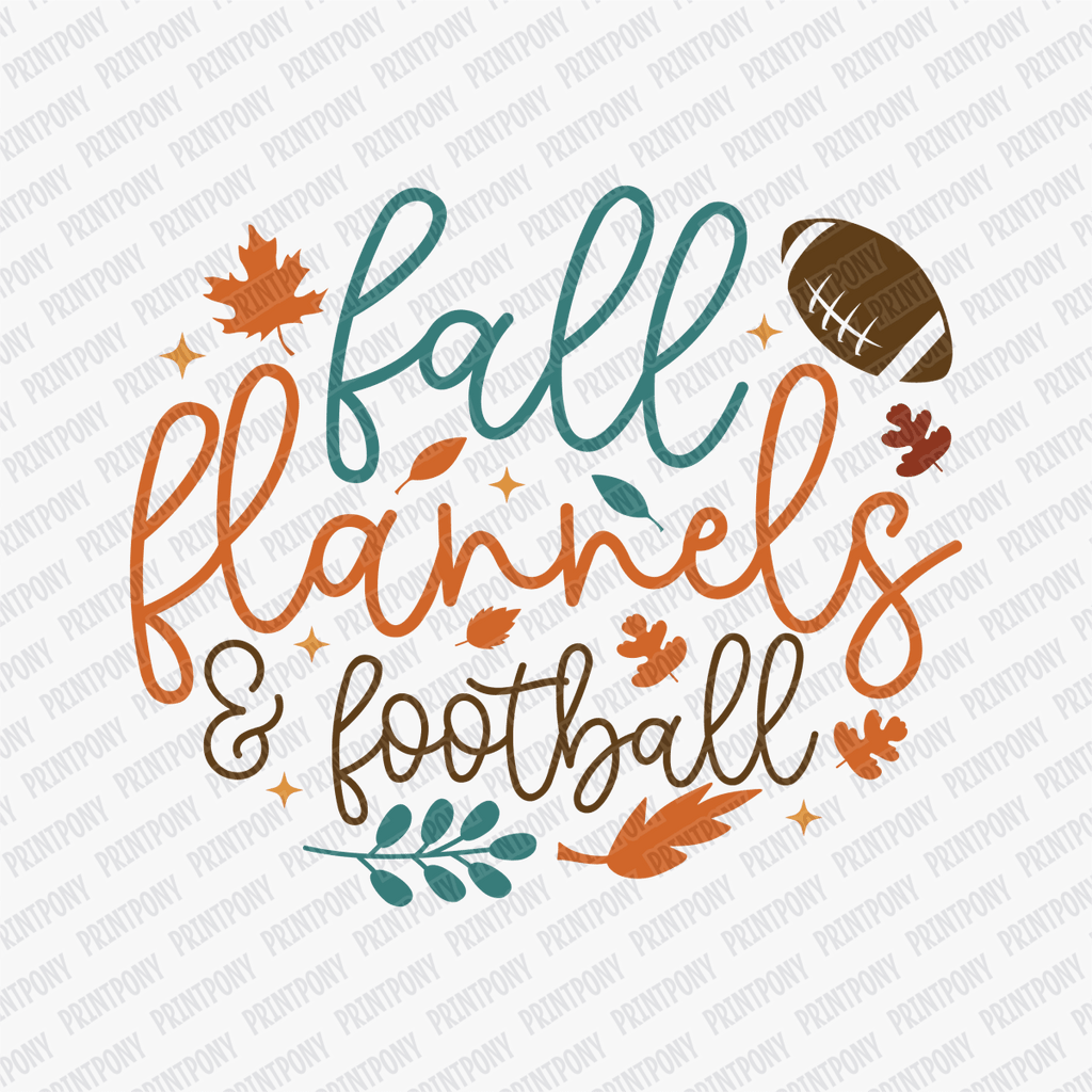 Fall Flannels and Football - DTF Transfer - PrintPony™