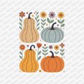 Fall Floral Gourd and Pumpkin Design - DTF Transfer - PrintPony™