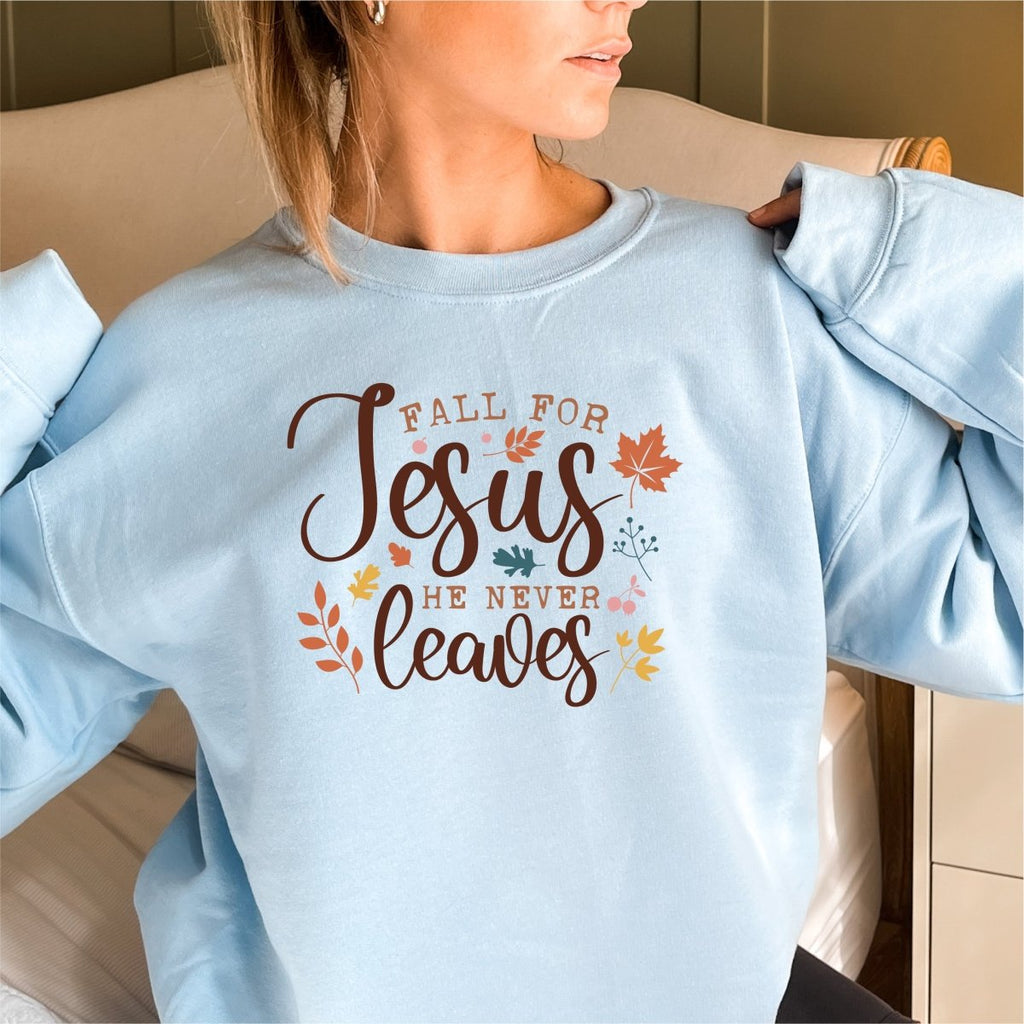 Fall for Jesus, He Never Leaves - DTF Transfer - PrintPony™