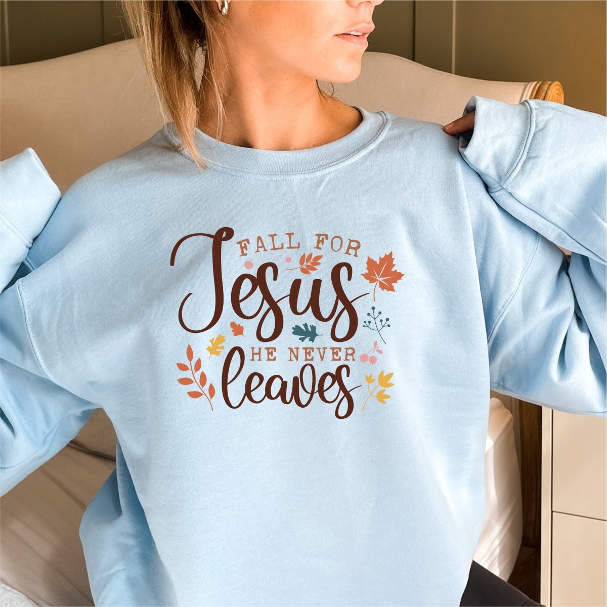 Fall for Jesus, He Never Leaves - DTF Transfer - PrintPony™
