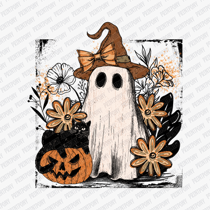 Fall Ghost, Cat and Pumpkin - DTF Transfer - PrintPony™