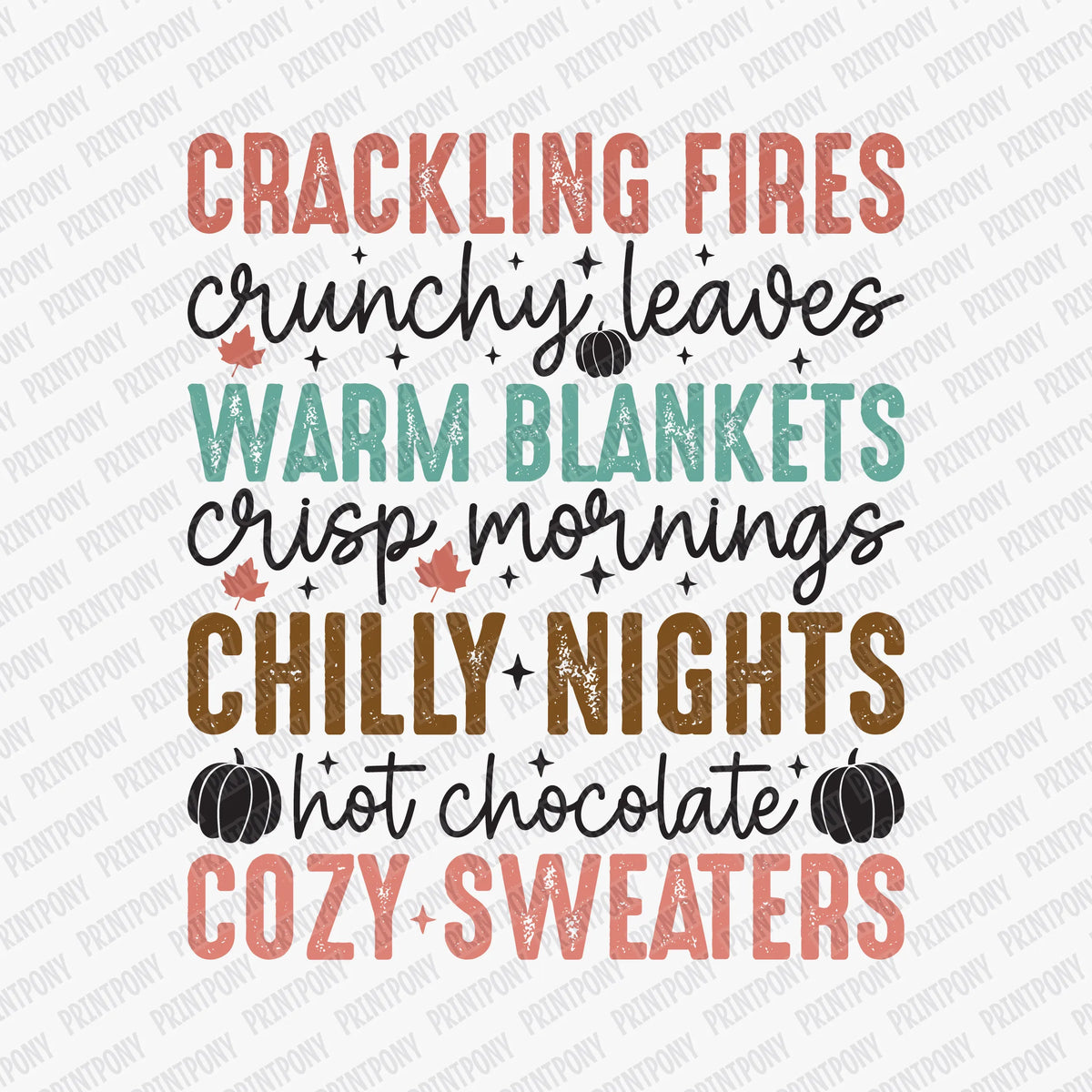 Fall Favorites DTF Transfer