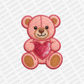 Faux Embroidered Bear | Valentine's Day DTF Transfer - PrintPony