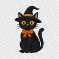 Faux Embroidered Cat Halloween DTF Transfer - PrintPony