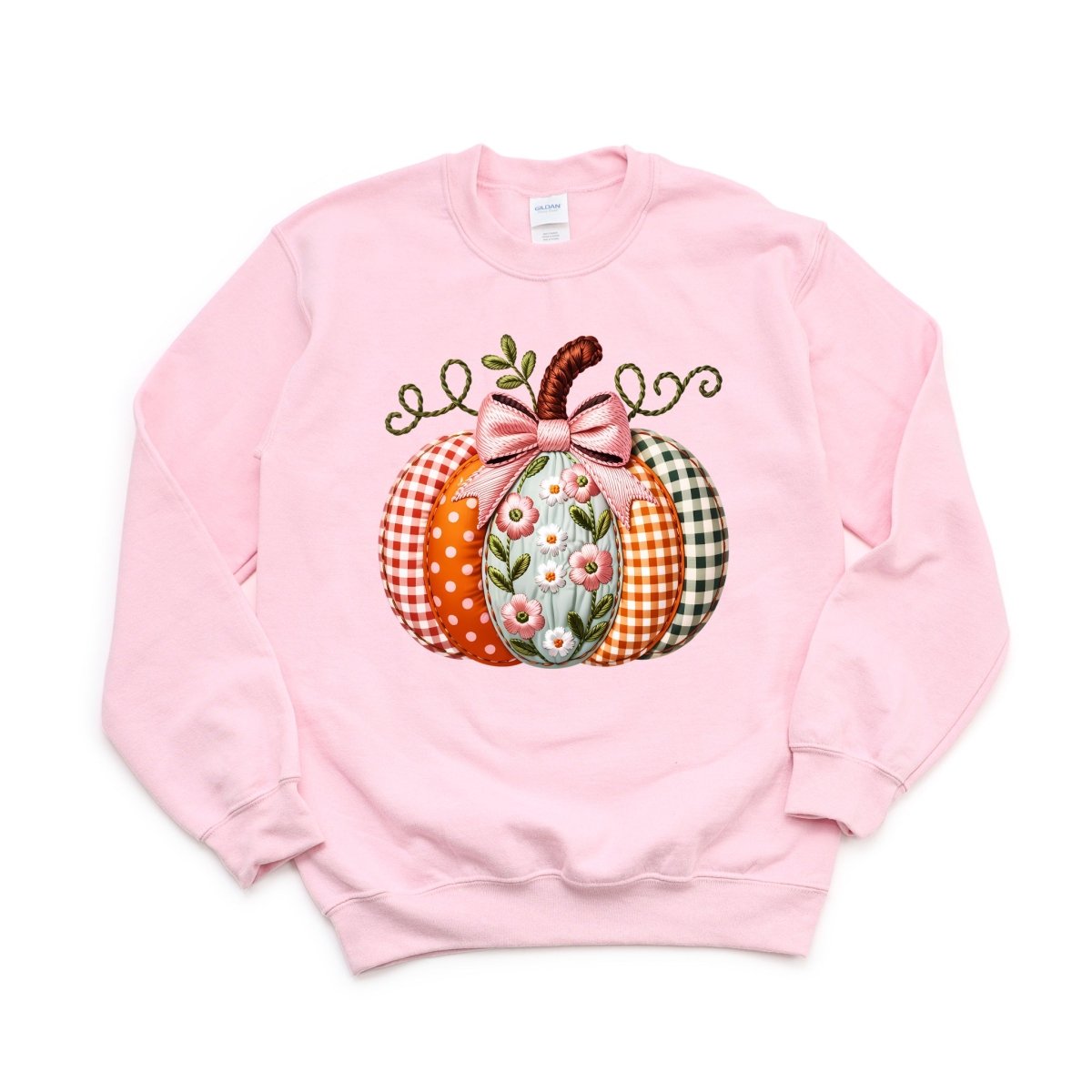 Faux Embroidered floral Pumpkin - DTF Transfer - PrintPony™