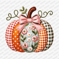 Faux Embroidered floral Pumpkin - DTF Transfer - PrintPony™