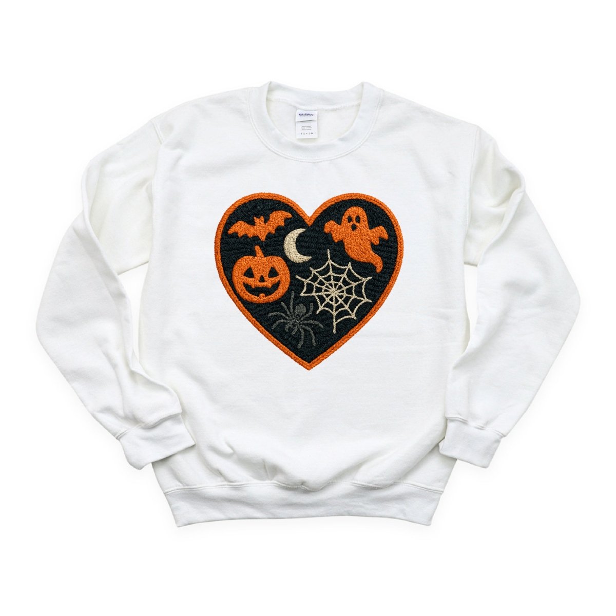 Faux Embroidered Heart Halloween DTF Transfer - PrintPony