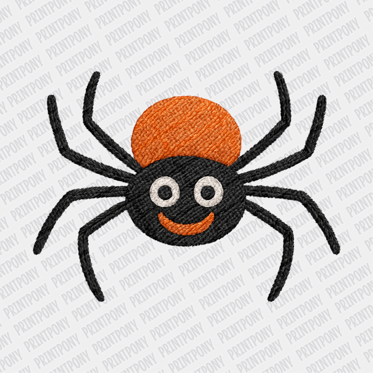 Faux Embroidered Spider DTF Transfer - PrintPony™