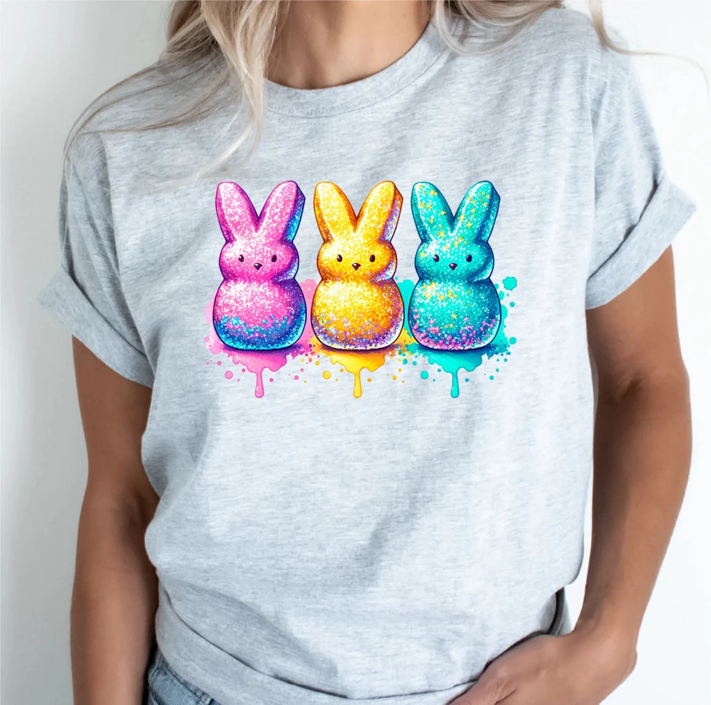 Faux Glitter Bunnies Easter DTF Transfer - PrintPony