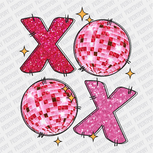 Faux Glitter Disco XOXO DTF Transfer - Print Pony™