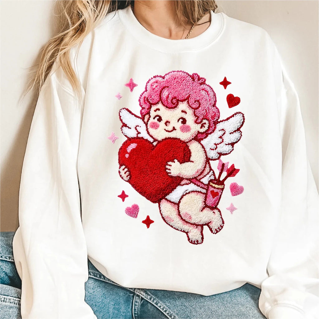 Faux Latch Hook Cupid | Valentine's Day DTF Transfer - PrintPony