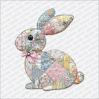 Faux Patchwork Bunny DTF Transfer - PrintPony