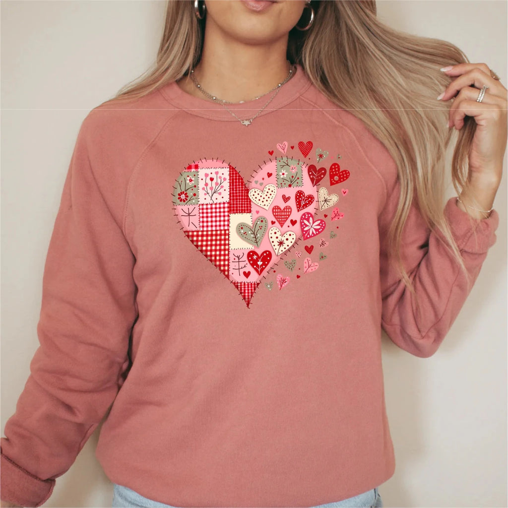 Faux Quilted Heart | Valentine's Day DTF Transfer - PrintPony