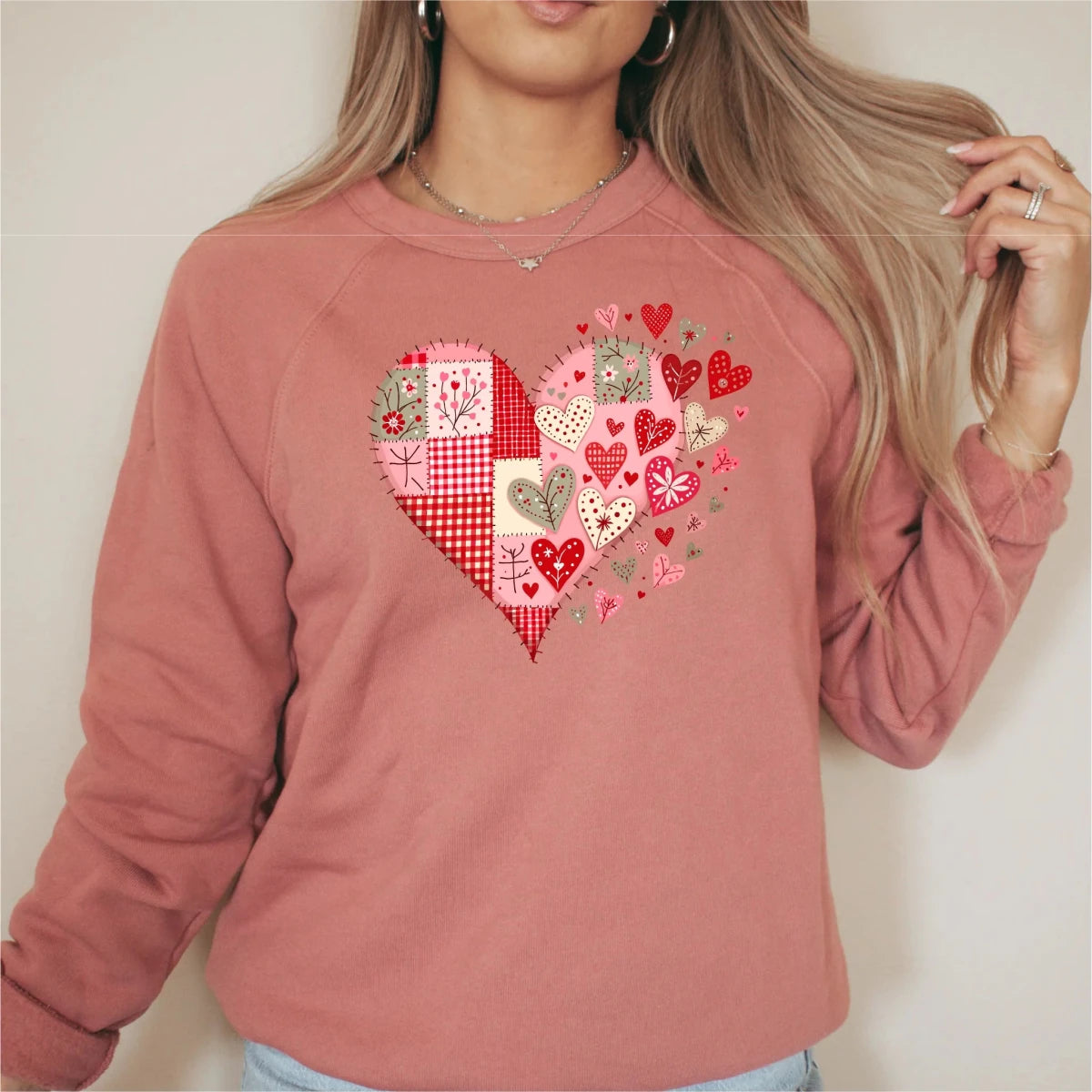 Faux Quilted Heart | Valentine's Day DTF Transfer - PrintPony