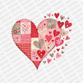 Faux Quilted Heart | Valentine's Day DTF Transfer - PrintPony