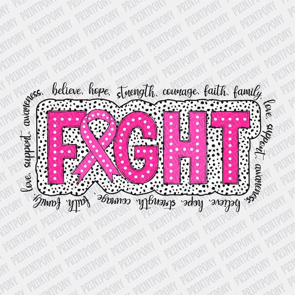 Fight Breast Cancer DTF transfer - Print Pony™