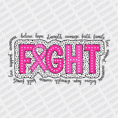 Fight Breast Cancer DTF transfer - Print Pony™