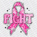 Fight Ribbon DTF transfer - PrintPony