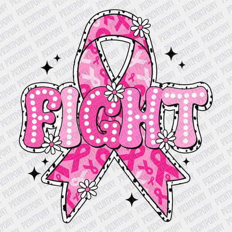 Fight Ribbon DTF transfer - Print Pony™