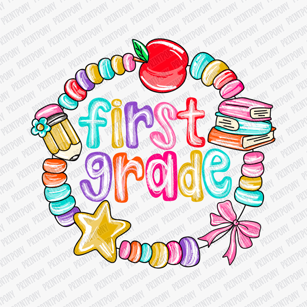 First Grade Bracelet Design DTF transfer - PrintPony